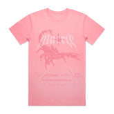 MUERTE Rhinestone Scorpion Country Club Tee AS5001 BUBBLEGUM